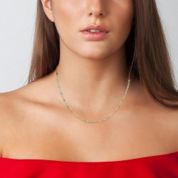 Collana di perline blu di BR01