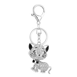 BR01 cat bag charm adorned...